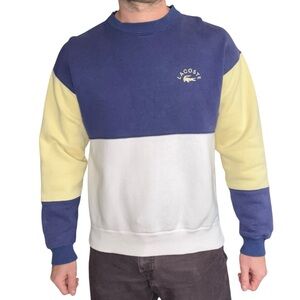 Vintage Izod Lacoste Men’s Color block Crewneck Sweatshirt Size Medium